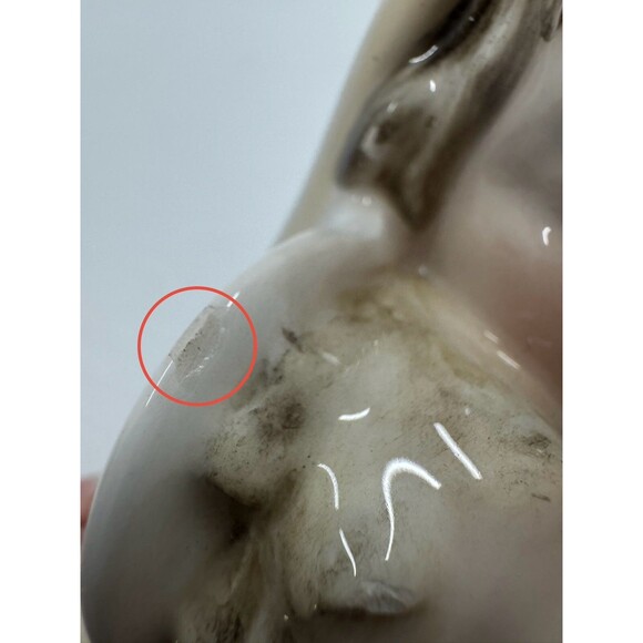 VTG Italian Bust glazed Madonna Virgin Mary Baby Jesus Italy 668 Statue Catholic - Picture 10 of 13